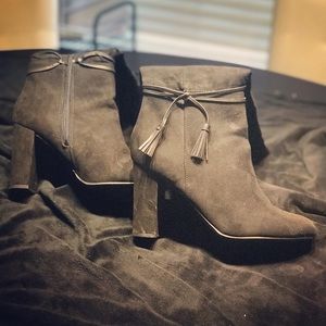 Lauren Conrad Under the Knee Black Heeled Booties